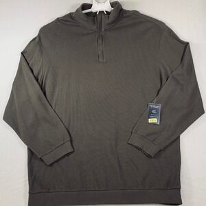 NWT Roundtree & Yorke Men's Silky Finish 1/4 Zip Pullover Sweatshirt Green 3XT